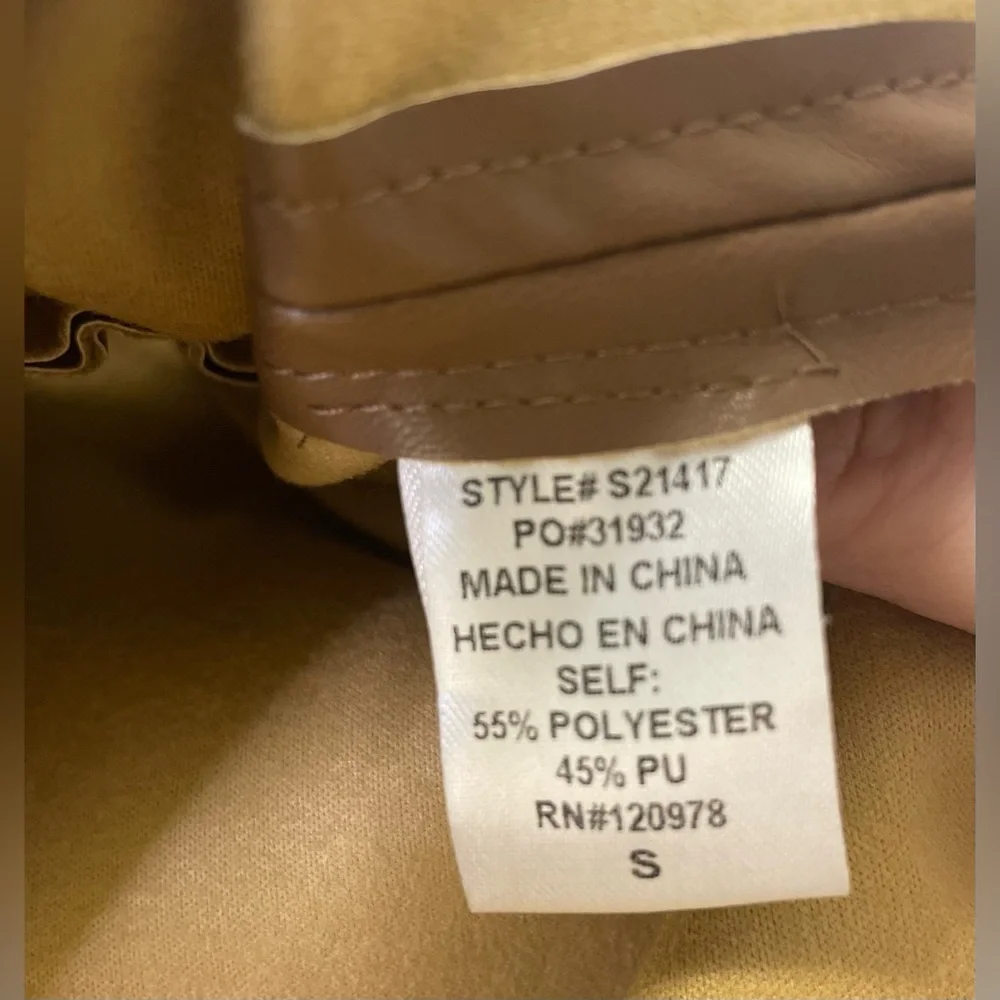 NWT Small Entro Faux Leather Mini Skirt